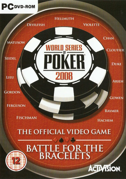 Cover for World Series of Poker 2008: Battle for the Bracelets.
