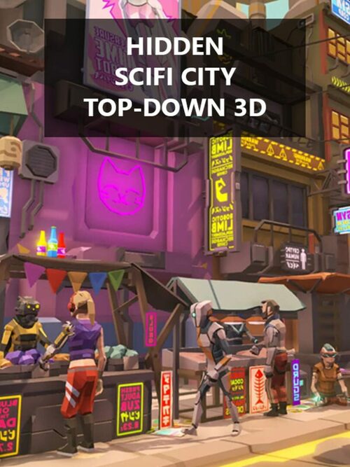 Cover for Hidden SciFi City Top-Down 3D.