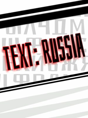 Cover for TEXT: Russia.