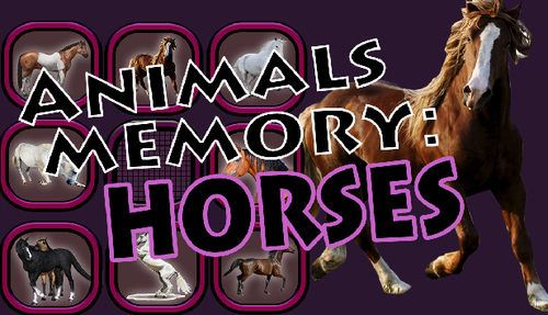 Cover for Animals Memory: Horses.