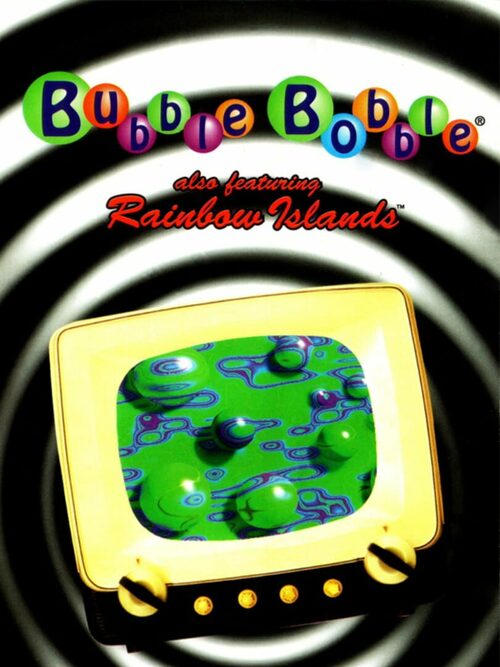 Cover for Bubble Bobble also featuring Rainbow Islands.