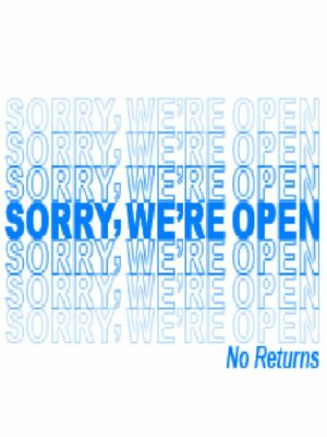 Cover for Sorry We're Open.