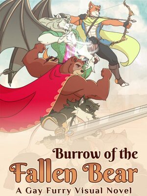 Cover for Burrow of the Fallen Bear: A Gay Furry Visual Novel.