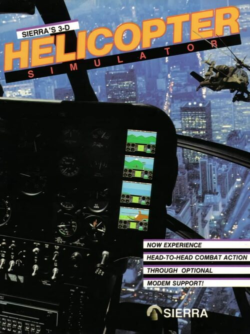 Cover for Sierra's 3-D Helicopter Simulator.