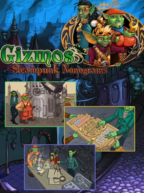 Cover for Gizmos: Steampunk Nonograms.
