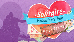Cover for Solitaire Match 2 Cards. Valentine's Day.