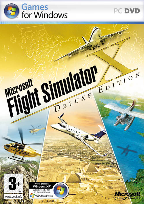 Cover for Microsoft Flight Simulator X.