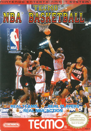Cover for Tecmo NBA Basketball.