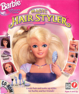 Cover for Barbie Magic Hair Styler.