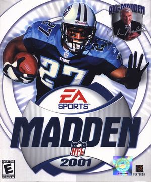 Cover for Madden NFL 2001.