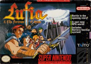 Cover for Lufia & the Fortress of Doom.