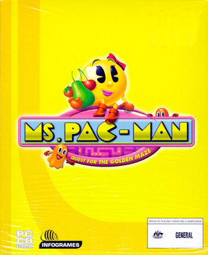 Cover for Ms. Pac-Man: Quest for the Golden Maze.