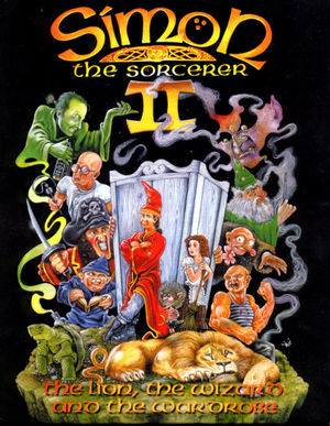 Cover for Simon the Sorcerer II: The Lion, the Wizard and the Wardrobe.