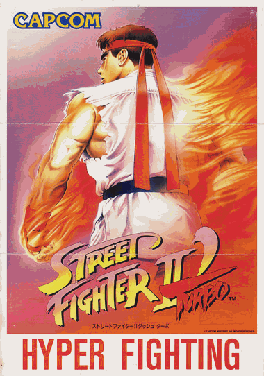 Cover for Street Fighter II' Turbo: Hyper Fighting.
