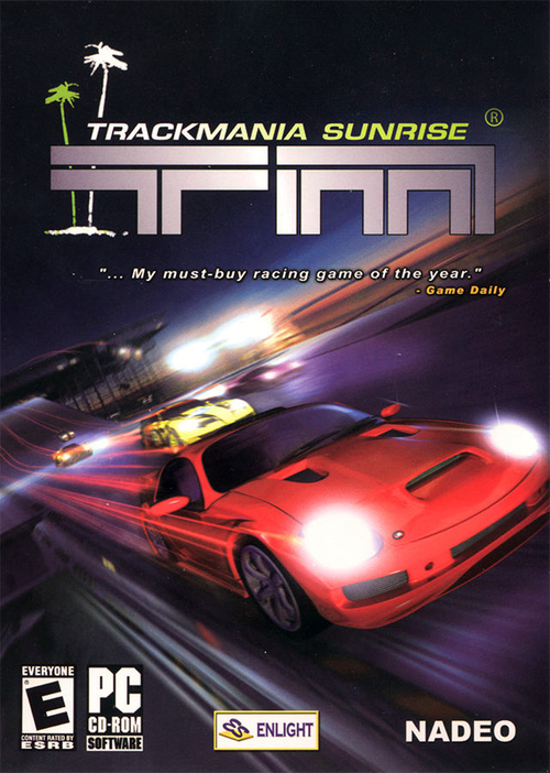 Cover for TrackMania Sunrise.