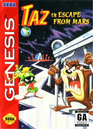 Cover for Taz in Escape from Mars.
