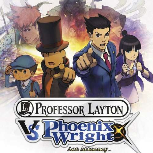 Cover for Professor Layton vs. Phoenix Wright: Ace Attorney.