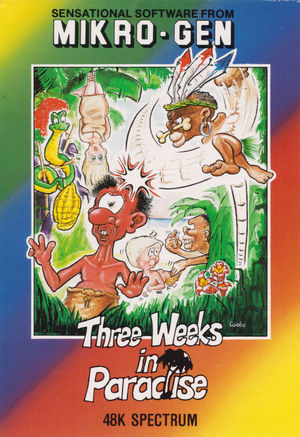 Cover for Three Weeks in Paradise.