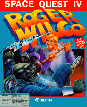 Cover for Space Quest IV: Roger Wilco and The Time Rippers.