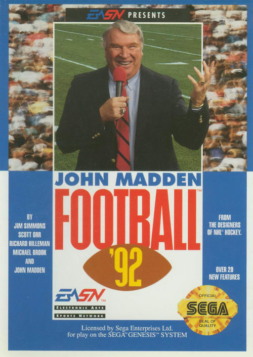 Cover for John Madden Football '92.