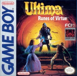 Cover for Ultima: Runes of Virtue.