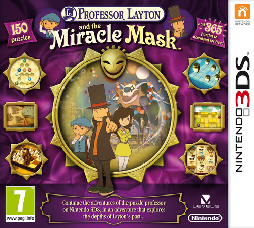Cover for Professor Layton and the Miracle Mask.