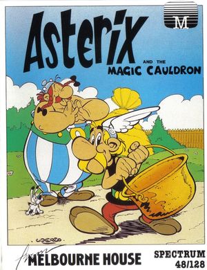 Cover for Asterix and the Magic Cauldron.