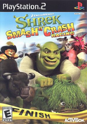 Cover for Shrek Smash n' Crash Racing.