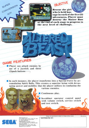 Cover for Altered Beast.