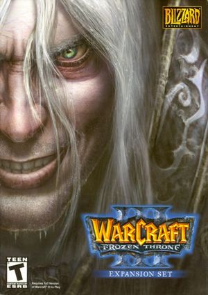 Cover for Warcraft III: The Frozen Throne.