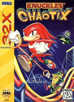 Cover for Knuckles' Chaotix.