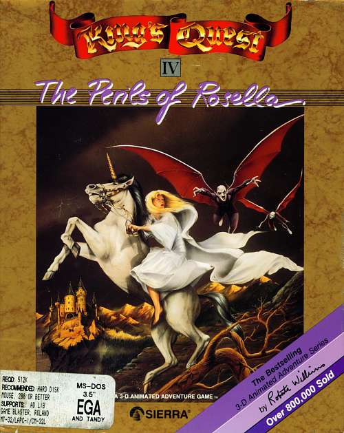 Cover for King's Quest IV: The Perils of Rosella.
