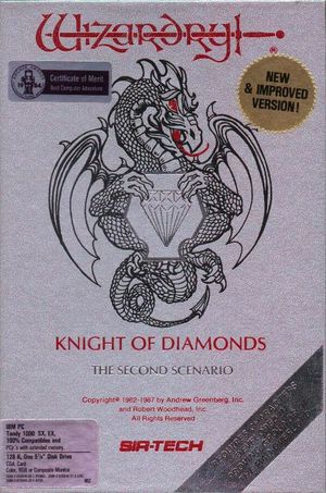 Cover for Wizardry II: The Knight of Diamonds.