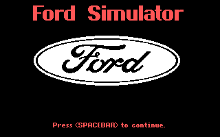 Cover for The Ford Simulator.