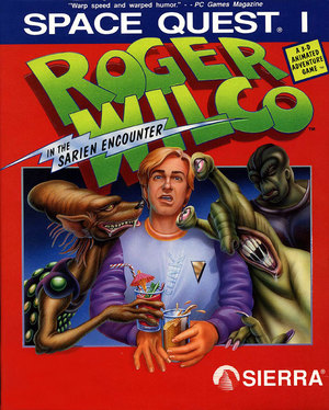 Cover for Space Quest: The Sarien Encounter.