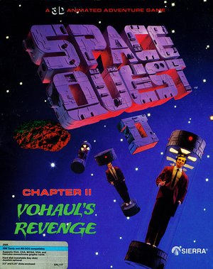 Cover for Space Quest II: Vohaul's Revenge.