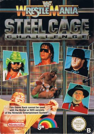 Cover for WWF WrestleMania: Steel Cage Challenge.