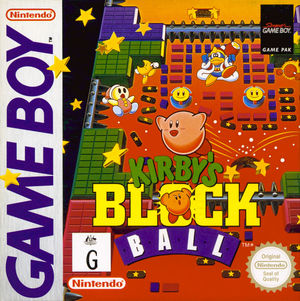 Cover for Kirby's Block Ball.