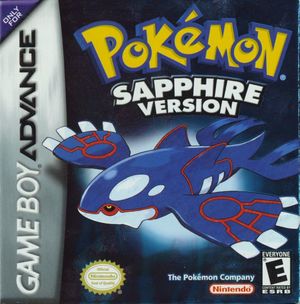 Cover for Pokémon Sapphire.