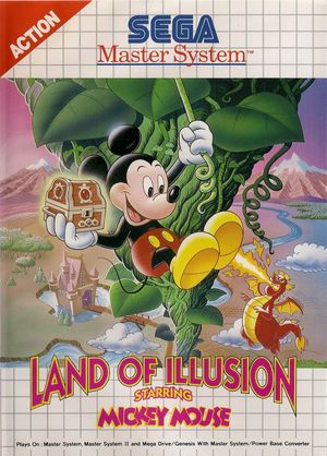 Cover for Land of Illusion Starring Mickey Mouse.