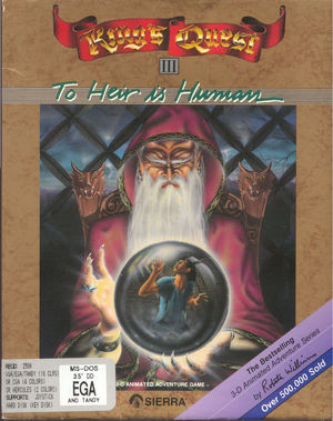 Cover for King's Quest III: To Heir Is Human.
