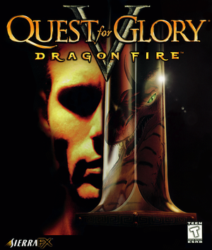 Cover for Quest for Glory V: Dragon Fire.