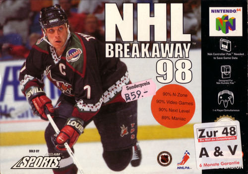 Cover for NHL Breakaway 98.
