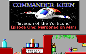 Cover for Commander Keen Episode One: Marooned on Mars.