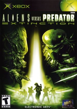 Cover for Aliens Versus Predator: Extinction.