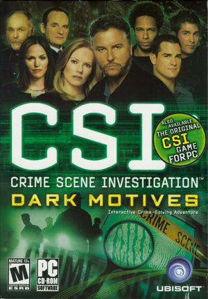 Cover for CSI: Dark Motives.