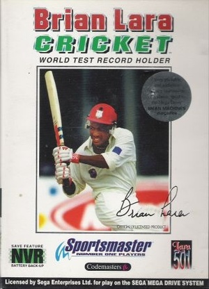 Cover for Brian Lara Cricket.