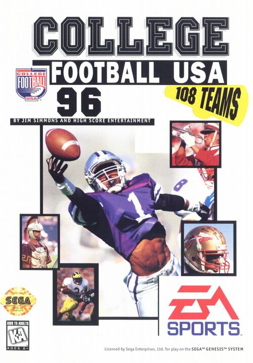 Cover for College Football USA 96.