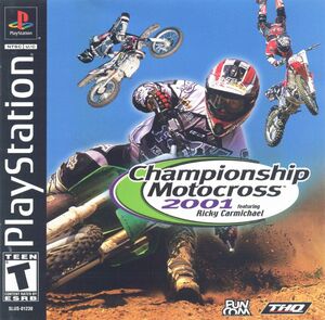 Cover for Championship Motocross 2001 Featuring Ricky Carmichael.