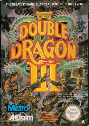 Cover for Double Dragon III: The Sacred Stones.